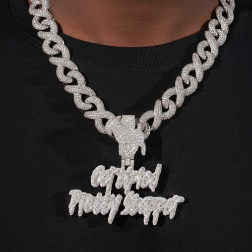 GOAT Certified Pretty Stepper Custom Moissanite Pendant 14K Gold icecartel model1