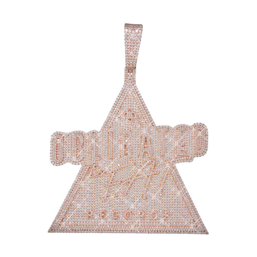 "OBLIGATED" Custom Moissanite Pendant 14K Gold 55