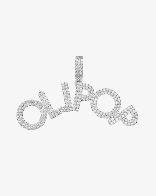 "OLIPOP" Custom Name Moissanite Pendant 14K Gold 1