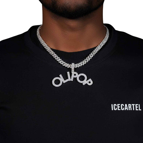 "OLIPOP" Custom Name Moissanite Pendant 14K Gold model