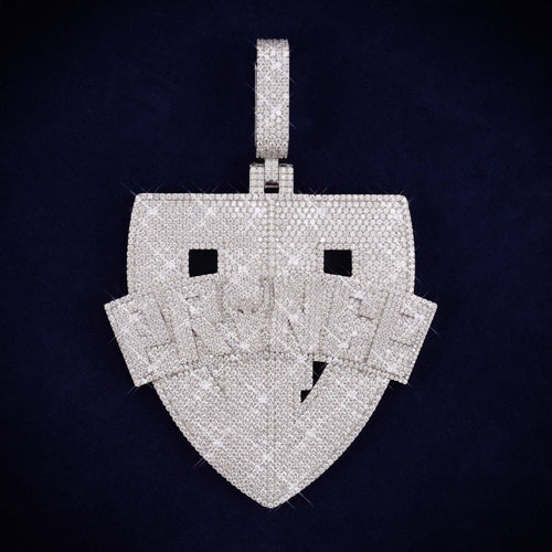PRINCE Custom Logo Moissanite Pendant 14K Gold ICECARTEL main