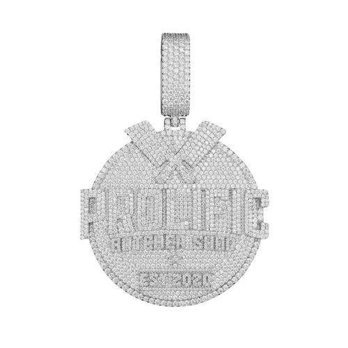 "PROLIFIC" Custom Moissanite Pendant 14K Gold 1