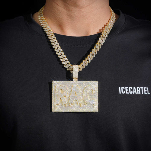 RAC Custom Moissanite Name Pendant 14K Gold icecartel model