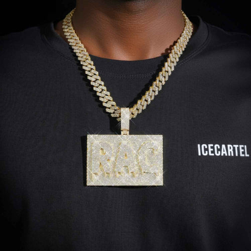 RAC Custom Moissanite Name Pendant 14K Gold icecartel model1
