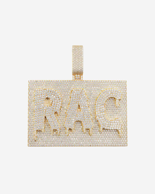 RAC Custom Moissanite Name Pendant 14K Gold icecartel white