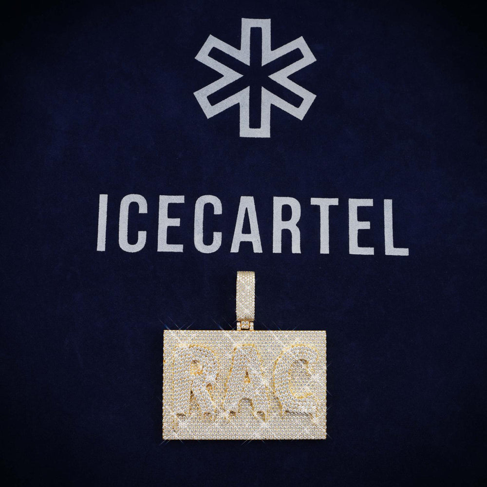 RAC Custom Moissanite Name Pendant 14K Gold icecartel