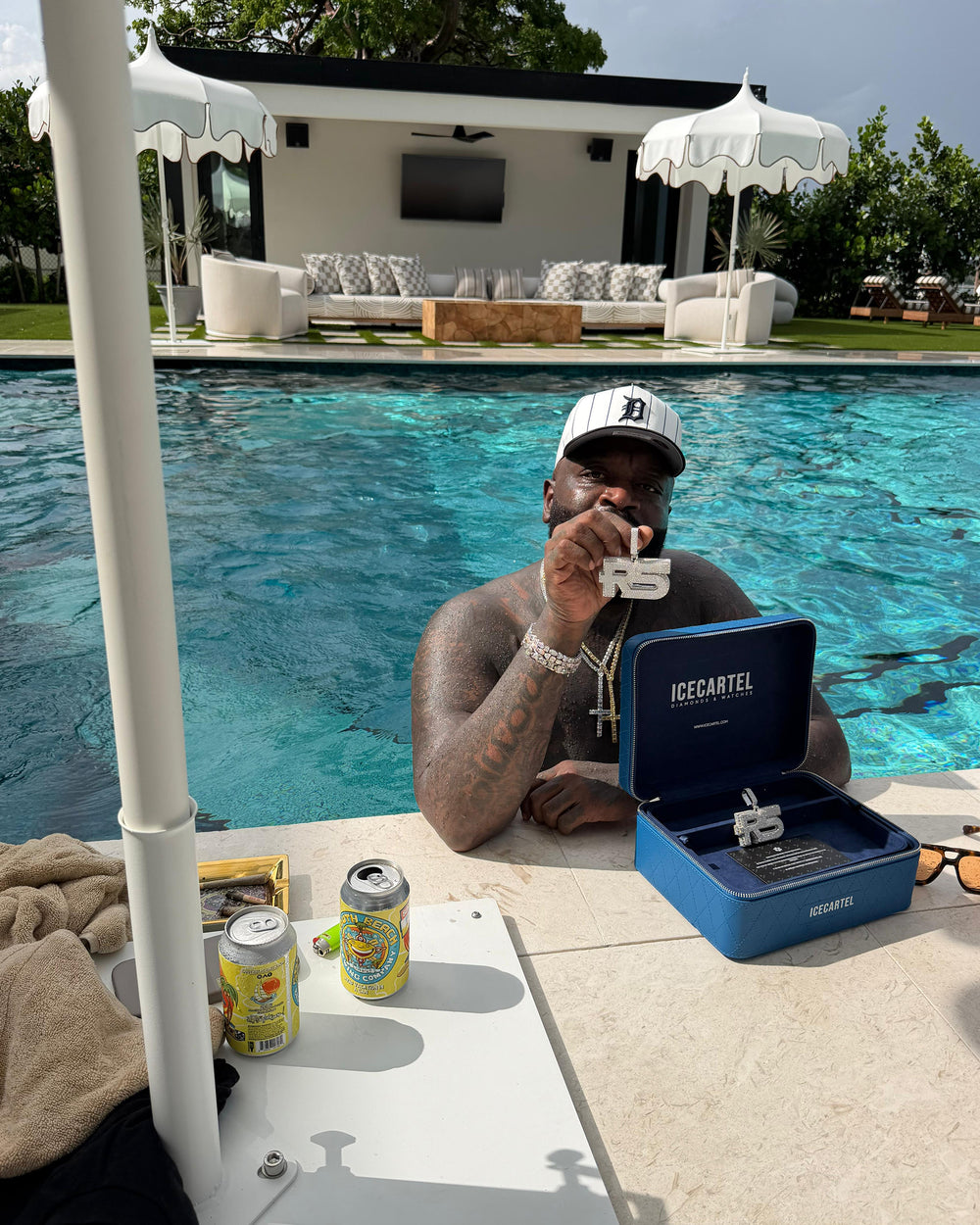 rick ross icecartel diamond iced out jewelry custom pendant