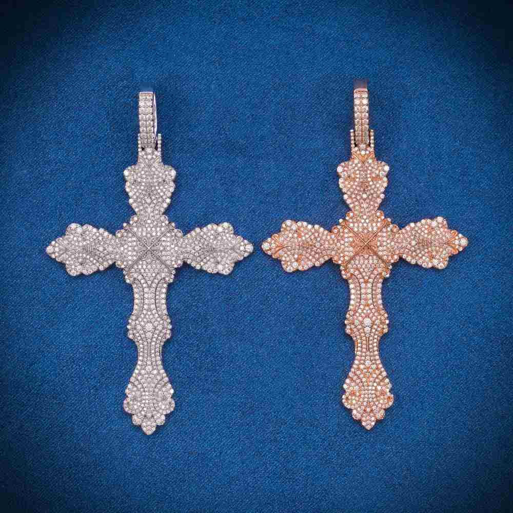 Royal Cross Pendant 14K Gold 1