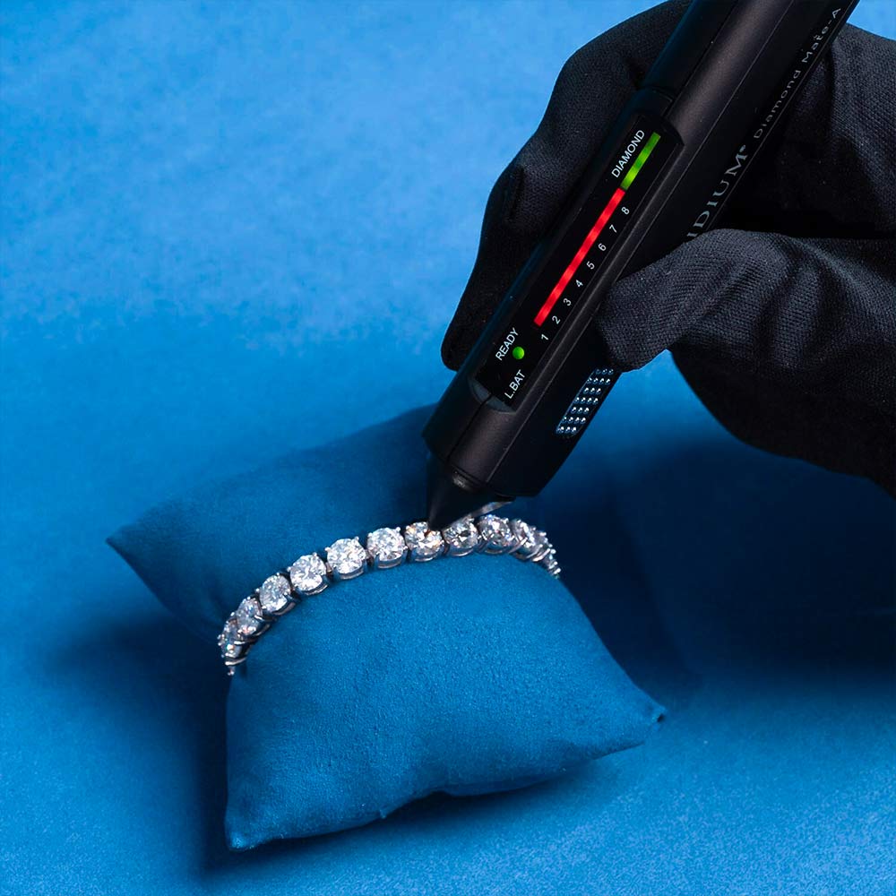 S925 6mm moissanite chaîne de tennis bracelet 14k or testeur de diamant