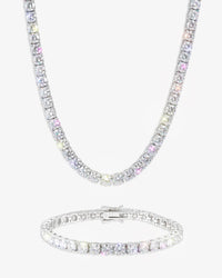 S925 6mm moissanite tennis chain bracelet bundle 14k gold px icecartel set white
