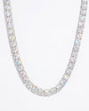 S925 Silver Moissanite Tennis Chain 14K Gold (ALL SIZES) - White Gold 5MM