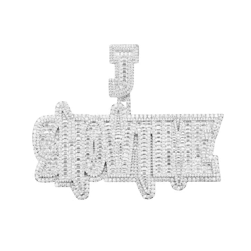 "SHOWTIME" Custom Moissanite Pendant 14K Gold 1