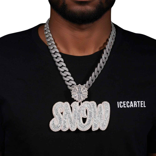 "SNOW" Custom Moissanite Pendant 14K Gold model