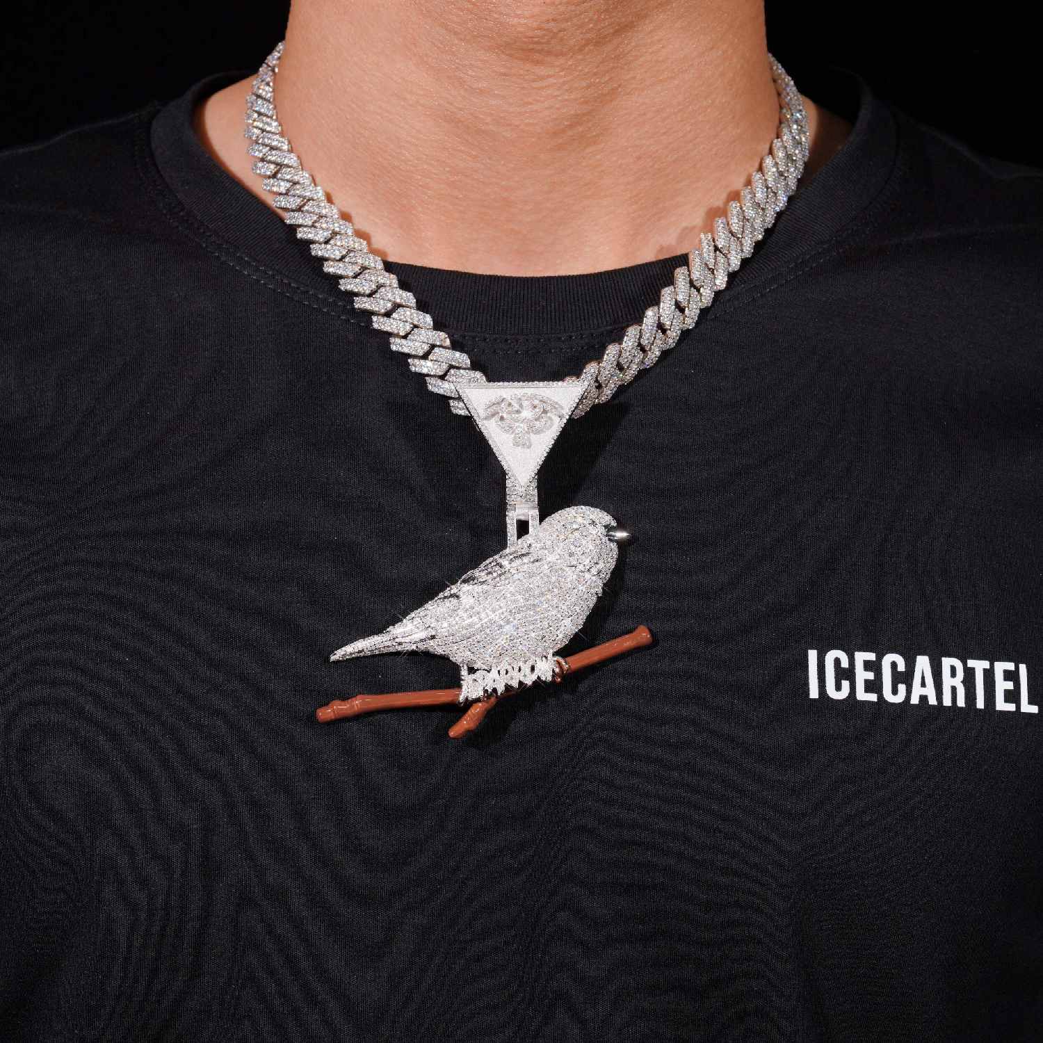SPARROW Custom Moissanite Pendant 14K Gold icecartel model