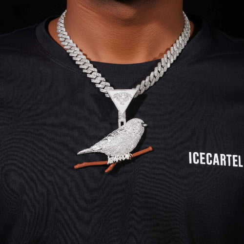 SPARROW Custom Moissanite Pendant 14K Gold icecartel model1