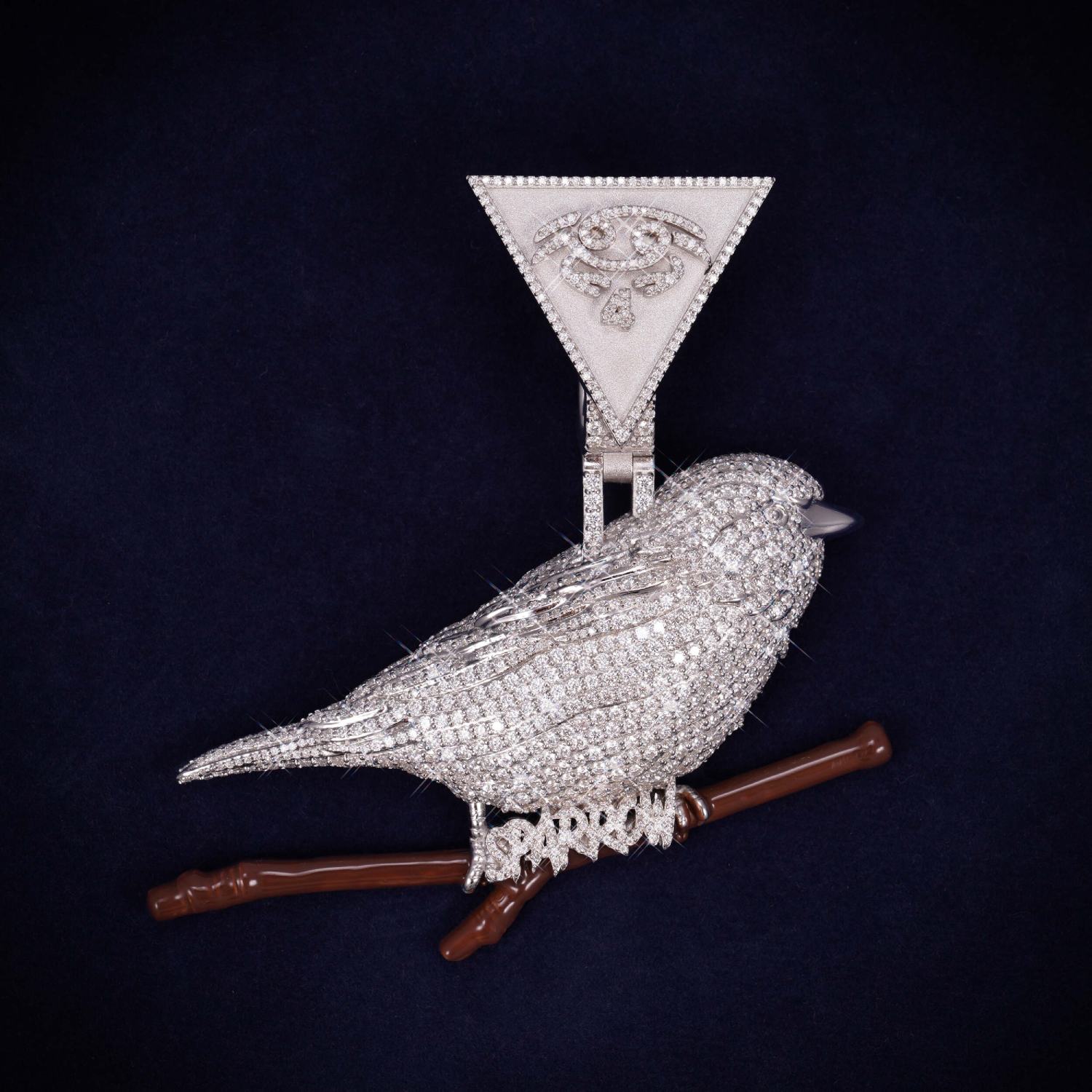 SPARROW Custom Moissanite Pendant 14K Gold icecartel