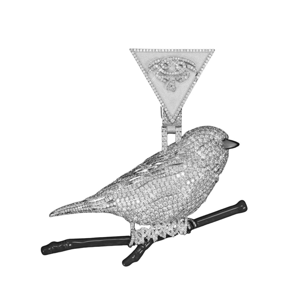 SPARROW Custom Moissanite Pendant 14K Gold icecartel1