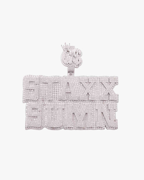 "STAXX SUMN" Custom Moissanite Pendant 14K Gold 2