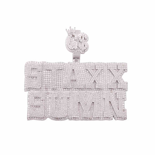 "STAXX SUMN" Custom Moissanite Pendant 14K Gold 2