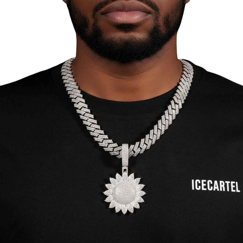 "SUNSHINE" Custom Moissanite Pendant 14K Gold model