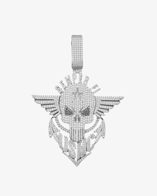 "Semper Fi" Custom Moissanite Pendant 14K Gold 1