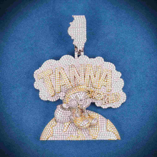 "TANNA WORLD" Custom Moissanite Pendant 14K Gold 1