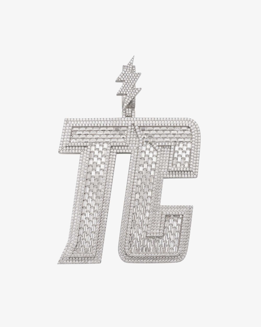 TC Custom Name Moissanite Pendant 14K Gold icecartel white