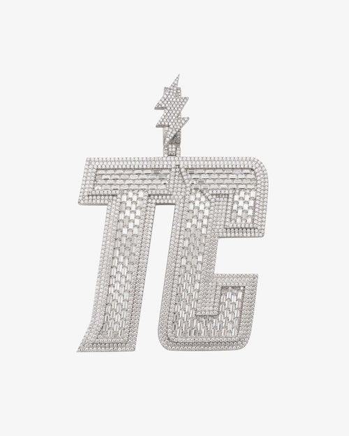 TC Custom Name Moissanite Pendant 14K Gold icecartel white