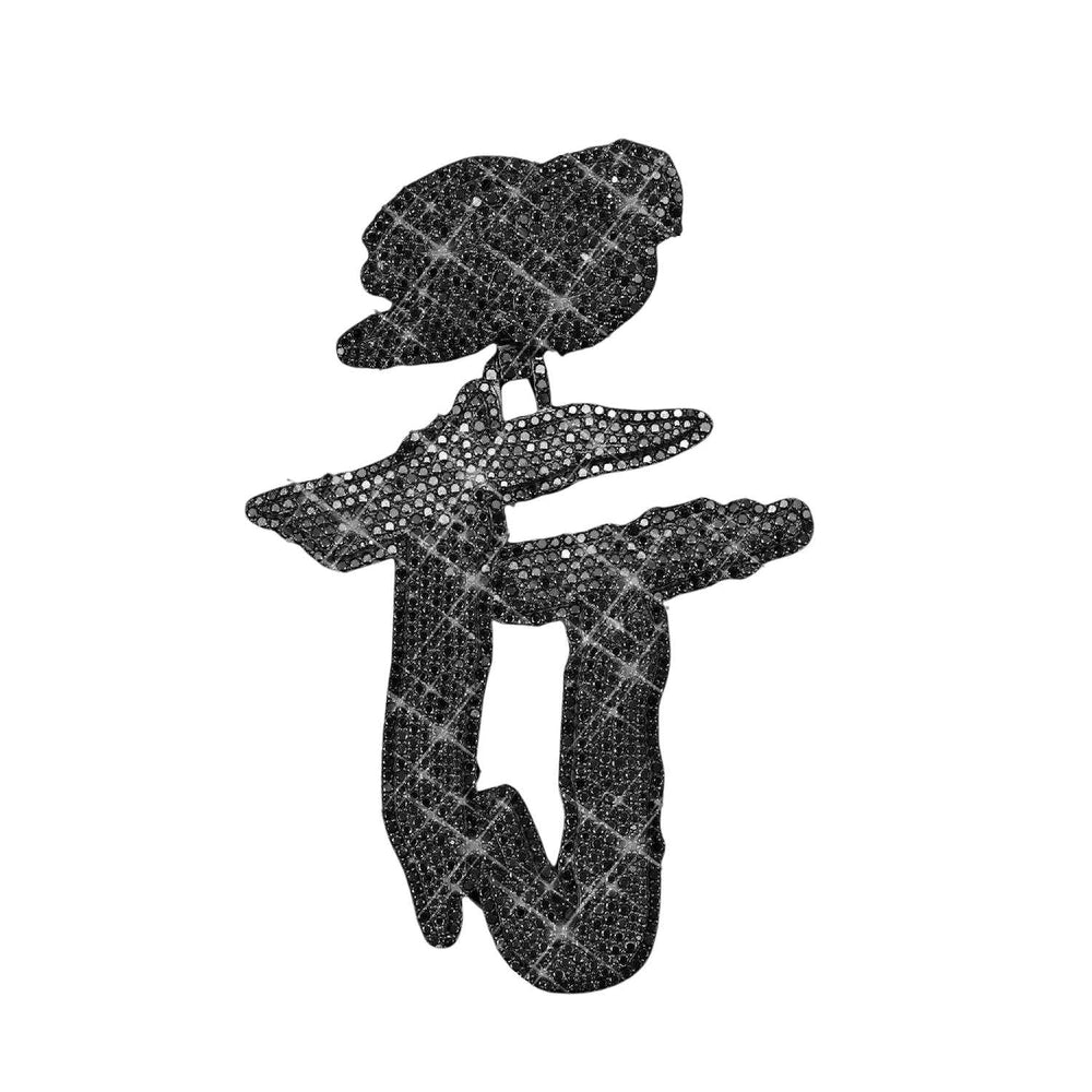 TJ Custom Black Moissanite Pendant main1