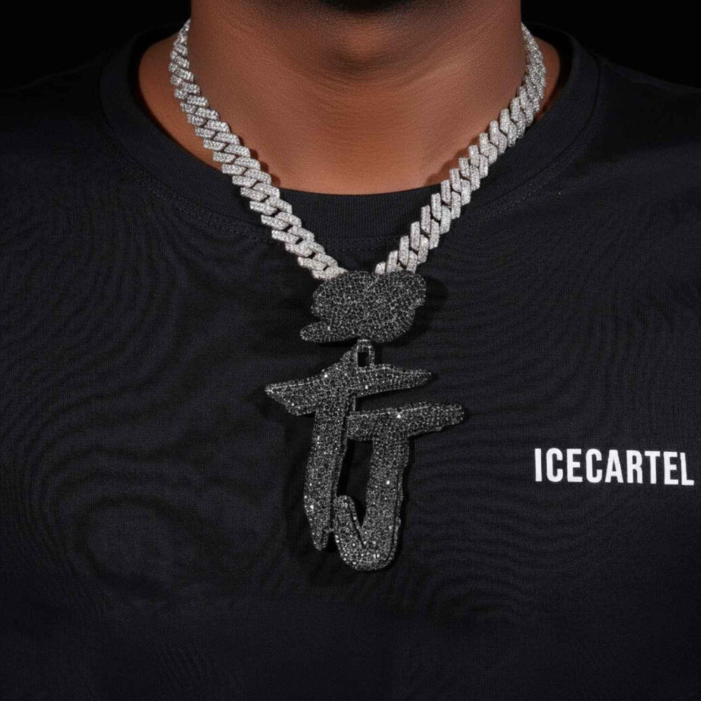 TJ Custom Black Moissanite Pendant model1