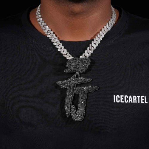 TJ Custom Black Moissanite Pendant model1