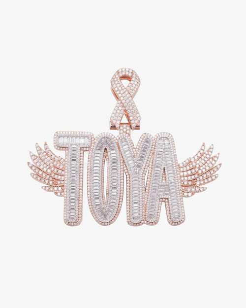 TOYA Custom Baguette Moissanite Pendant 14K Two Tone 3