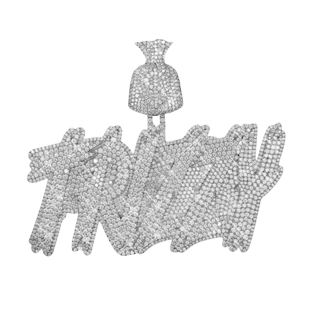 TRIZZY Custom Moissanite Pendant 14K Gold icecartel main1