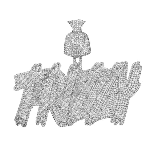 TRIZZY Custom Moissanite Pendant 14K Gold icecartel main1