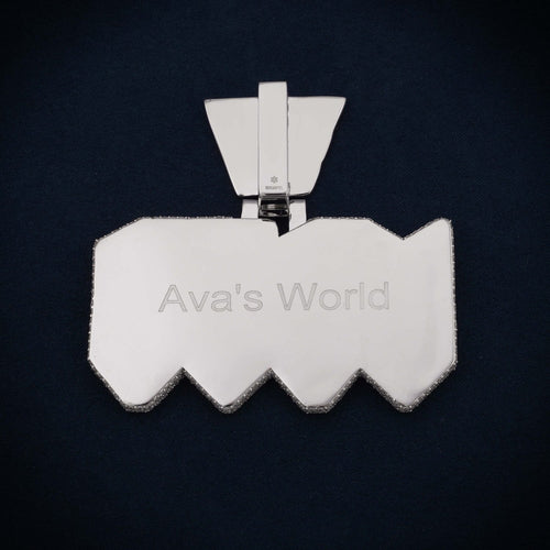 VRCR Custom Moissanite Pendant 14K Gold icecartel back