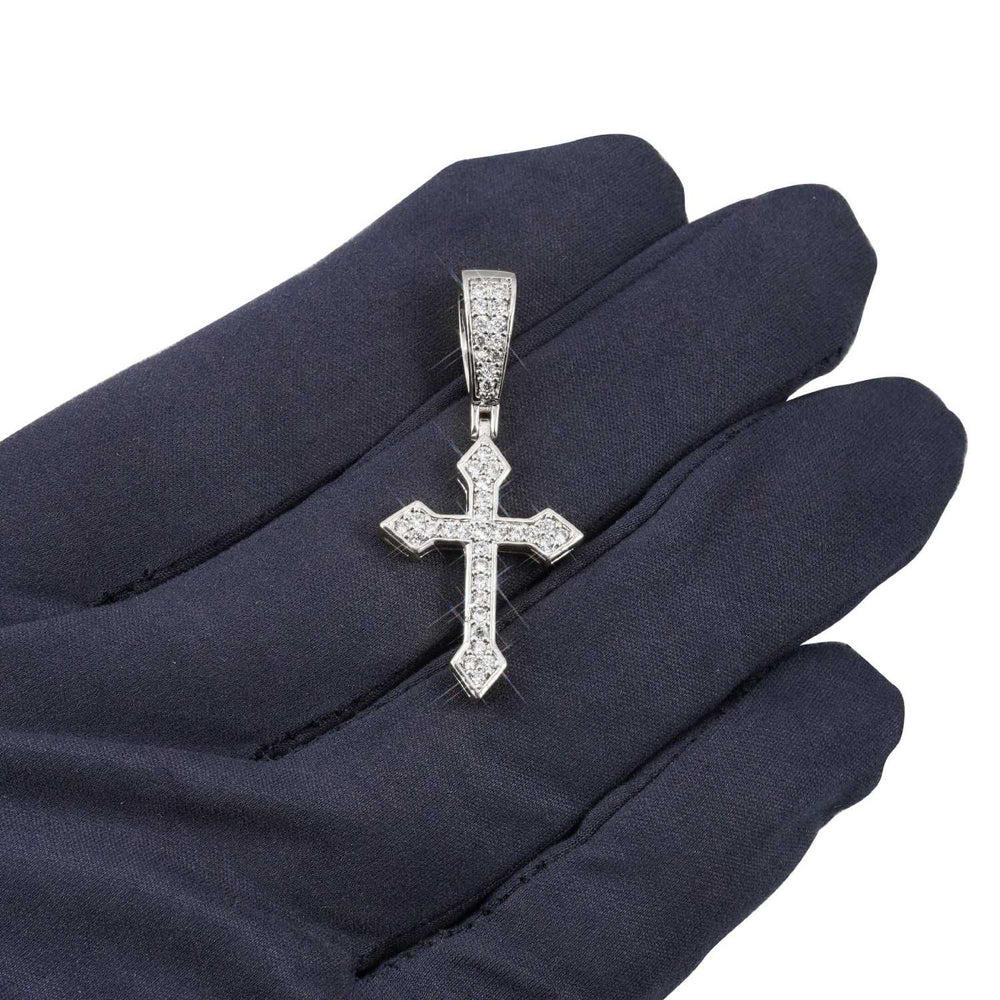 VVS Celtic Cross Pendant 14K Gold