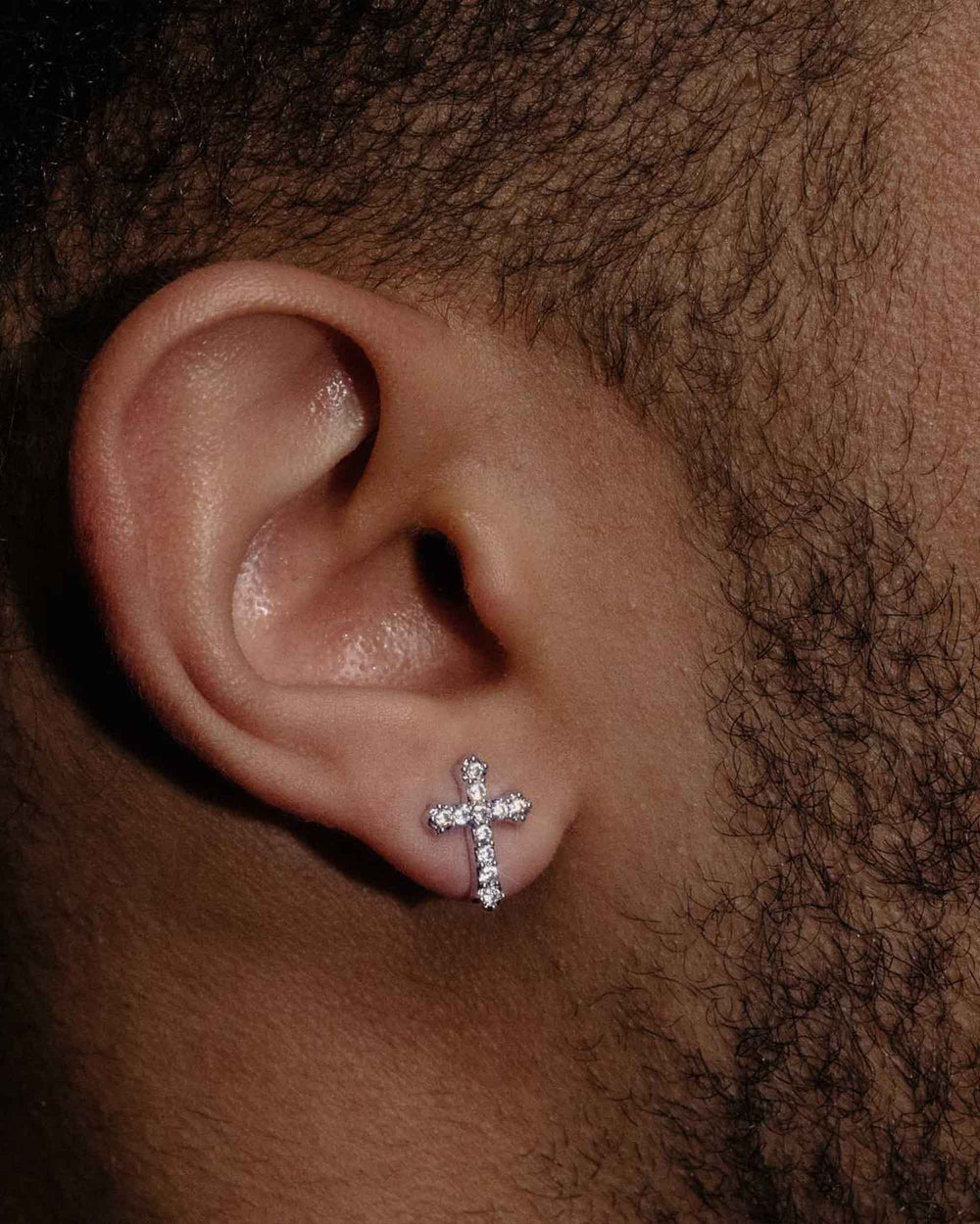 VVS Cross Earrings 14K Gold