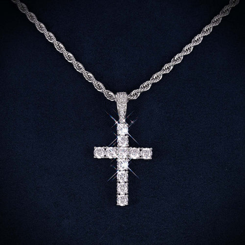 VVS Cross Pendant 14K Gold main icecartel