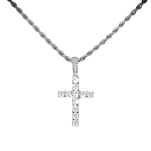 VVS Cross Pendant 14K Gold main icecartel1
