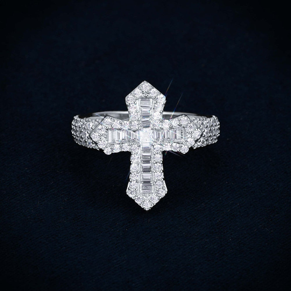 VVS Gothic Cross Ring 14K Gold model icecartel11