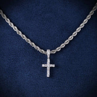 VVS Micro Cross Pendant 14K Gold main icecartel