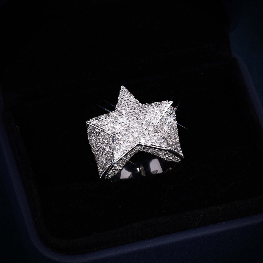 VVS Star Ring 14K Gold box icecartel