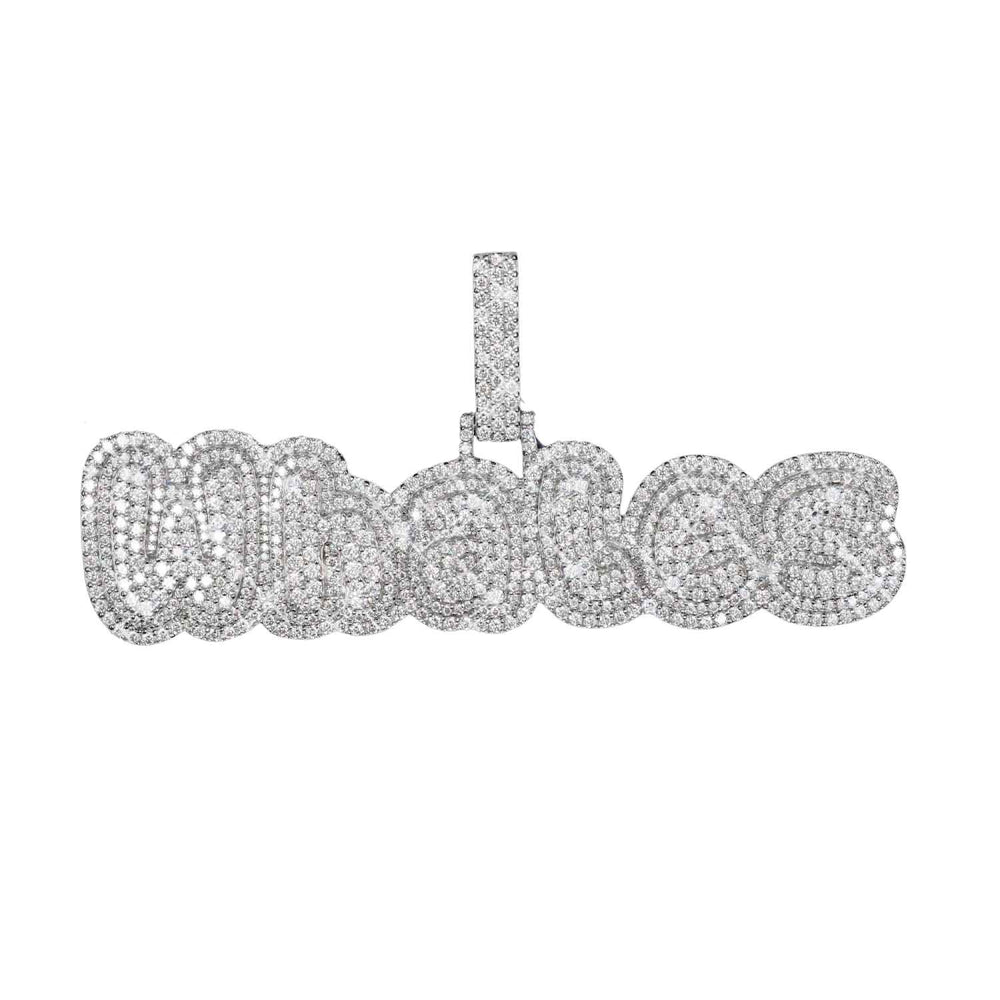 WHALES Custom Moissanite Pendant 14K Gold ICECARTEL main1