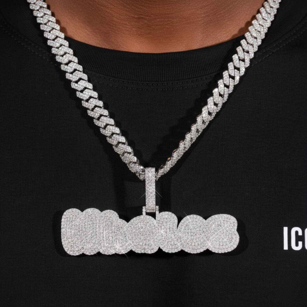 WHALES Custom Moissanite Pendant 14K Gold ICECARTEL model1