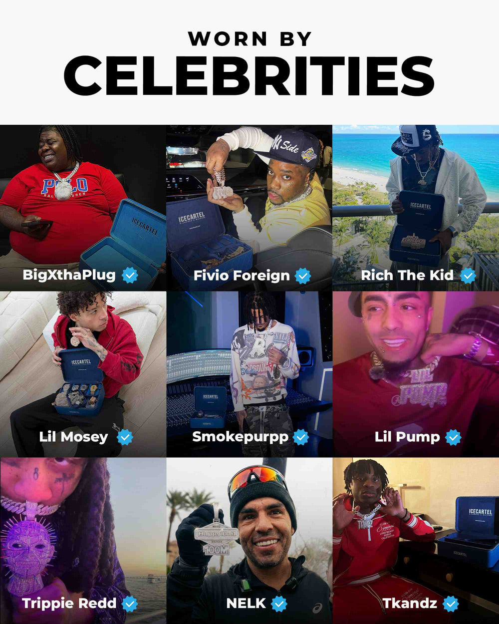 Worn by celebrities icecartel cad