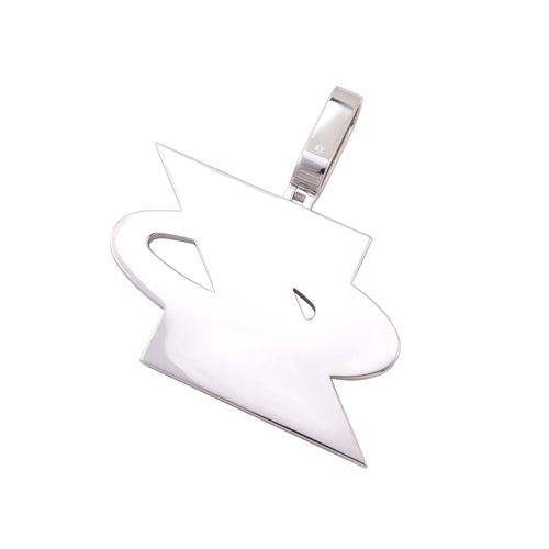 "Z" Custom Moissanite Pendant 14K White Gold back