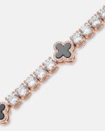 5MM Agate Moissanite Tennis Bracelet 14K Gold - Rose Gold