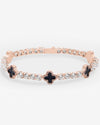 5MM Agate Moissanite Tennis Bracelet 14K Gold - Rose Gold