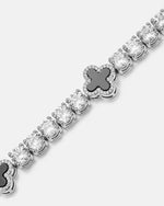 5MM Agate Moissanite Tennis Bracelet 14K Gold - White Gold