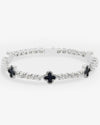 5MM Agate Moissanite Tennis Bracelet 14K Gold - White Gold